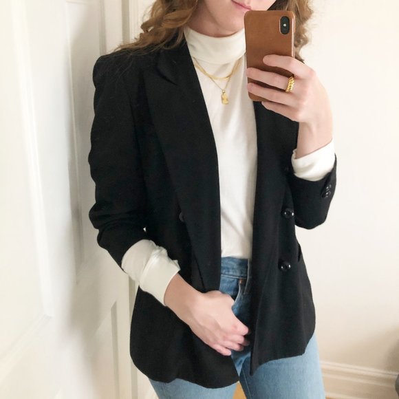 Vintage Parisian Oversized Double Breasted Blazer - Picture 7 of 7